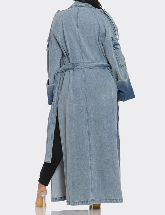 Denim Trench Coat
