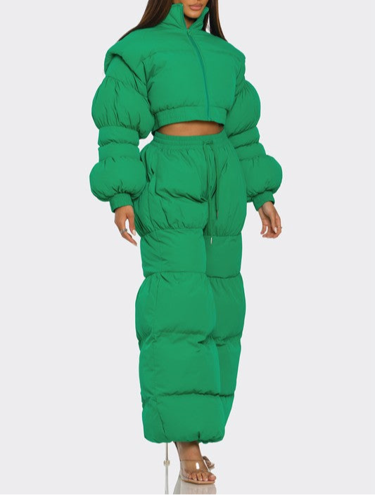 Green Puffy Set