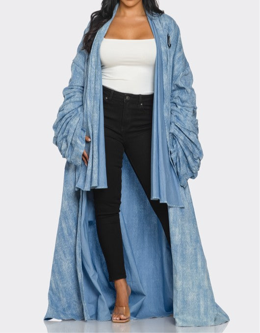 Maxi Denim Duster Coat