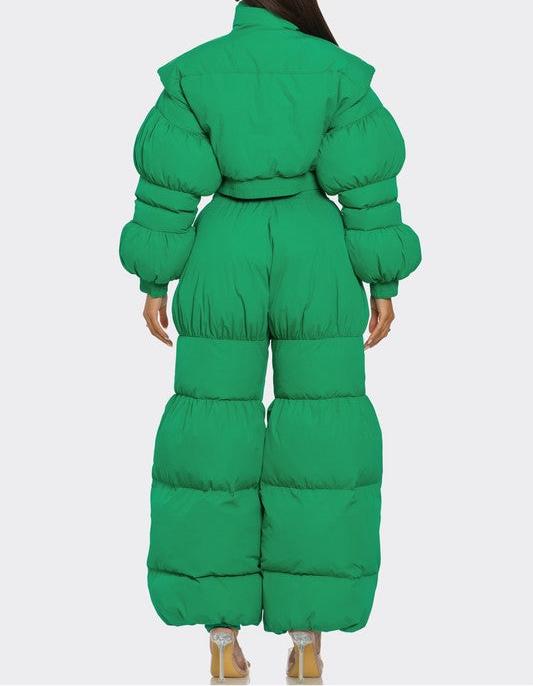 Green Puffy Set