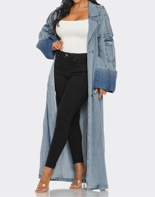 Denim Trench Coat