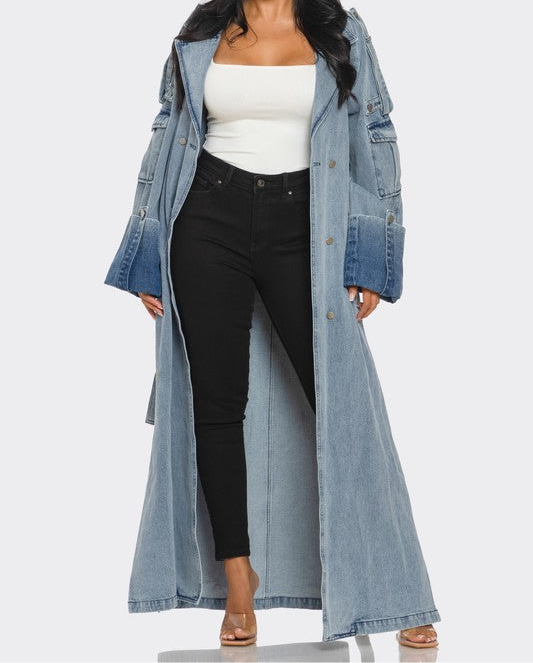 Denim Trench Coat