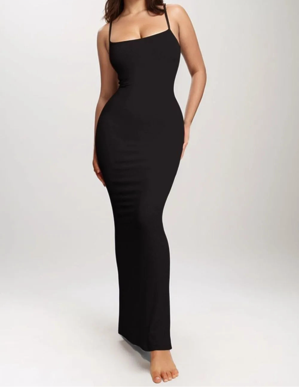 “Sculpture” Built-In Shapewear Sleeveless Maxi Dress