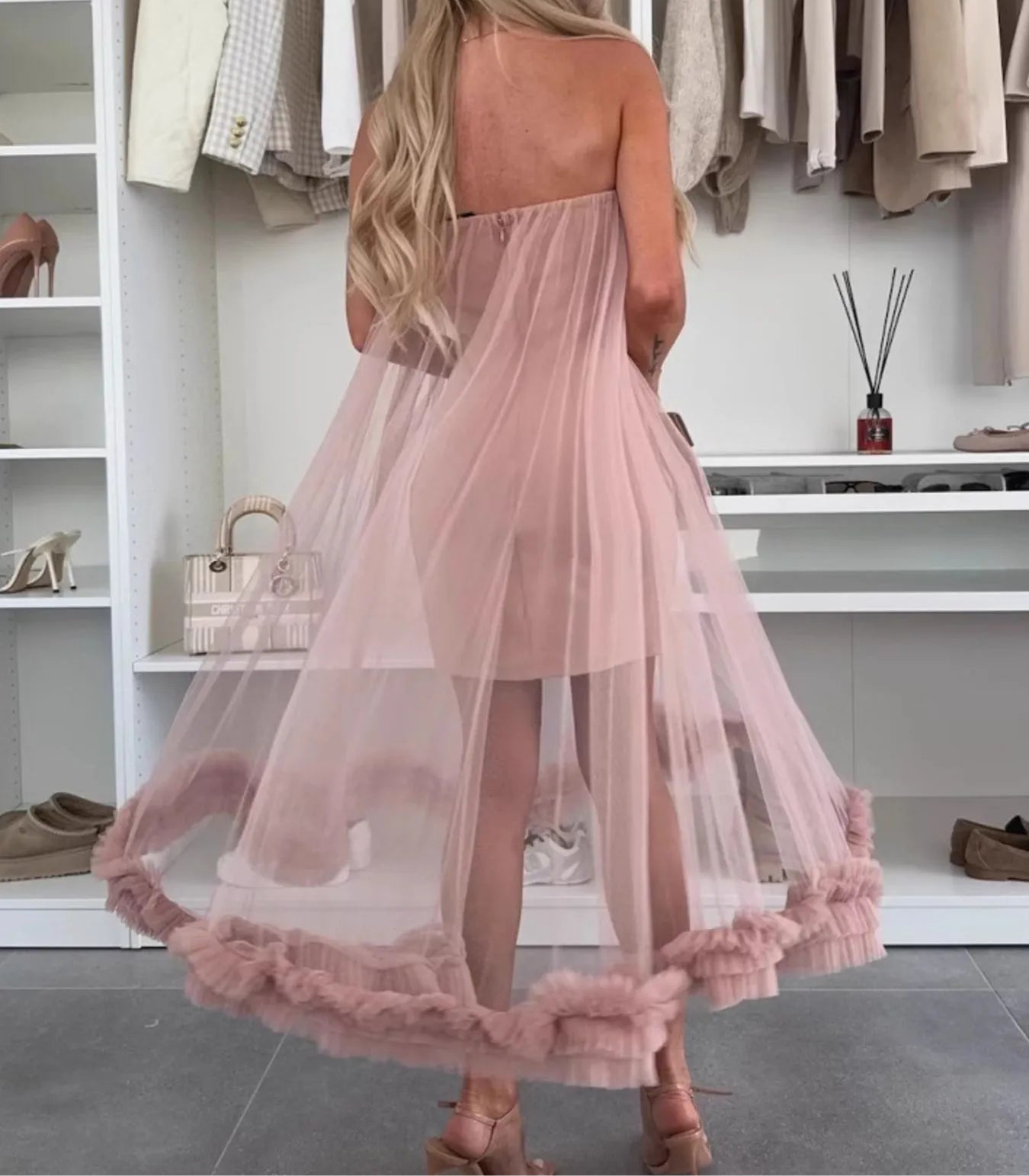 Tulle Tube Maxi Dress