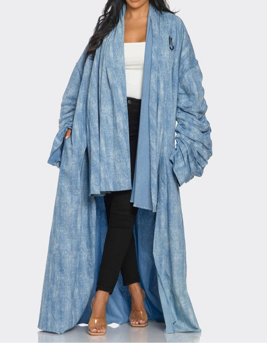 Maxi Denim Duster Coat